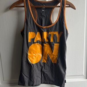Zumba Fitness Gray Tank Top with Yellow Logo